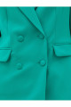 Kruvaze Düğmeli Blazer Ceket Kapaklı Cep Detaylı Kruvaze Düğmeli Blazer Ceket Kapaklı Cep Detaylı