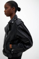 Oversize deri biker ceket Oversize deri biker ceket