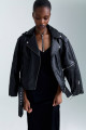 Oversize deri biker ceket Oversize deri biker ceket