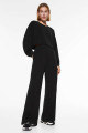 Yumuşak dokulu çıtçıtlı modal wide leg pantolon Yumuşak dokulu çıtçıtlı modal wide leg pantolon