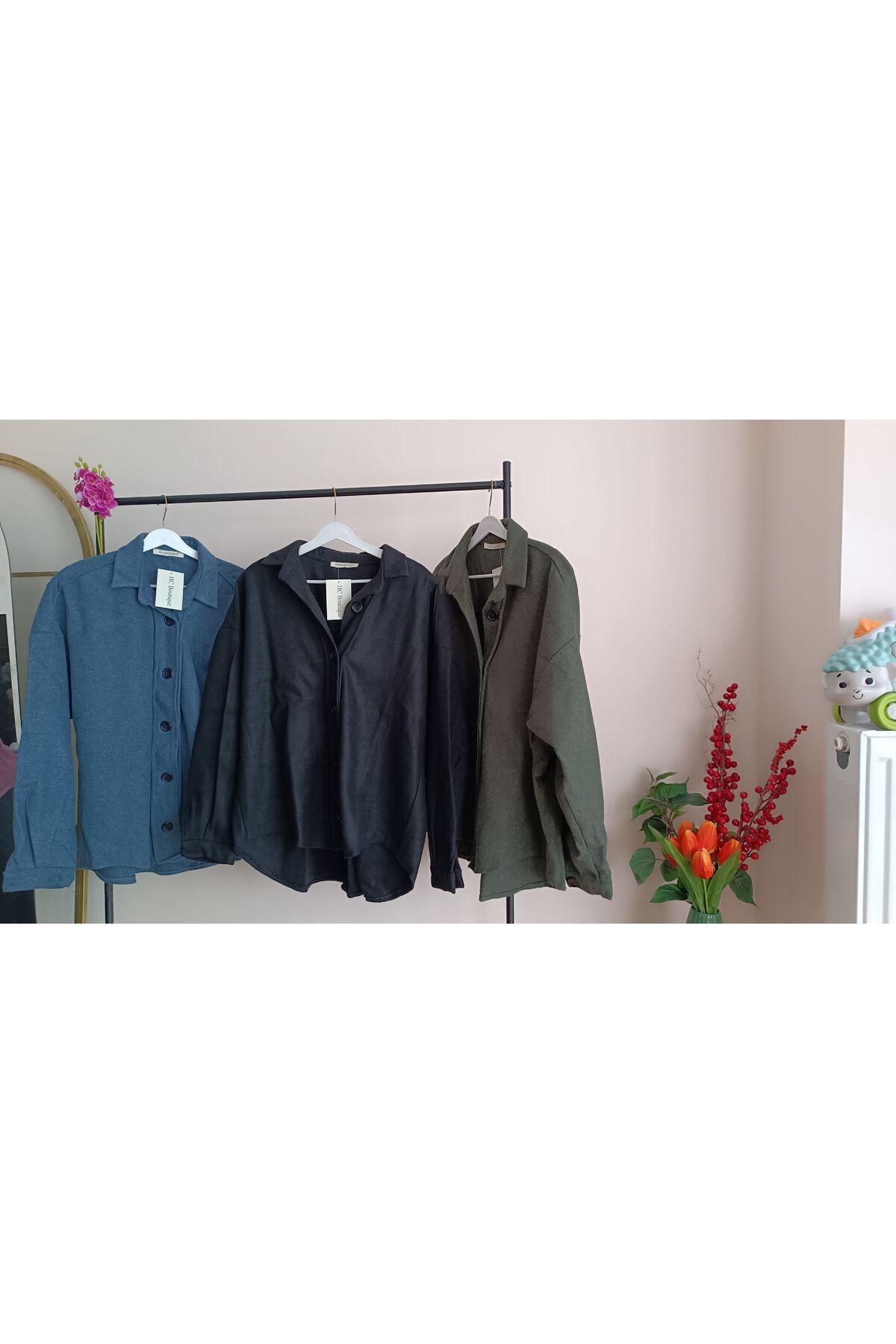Kaşe Kumaş Oversize Gömlek Ceket Kaşe Kumaş Oversize Gömlek Ceket
