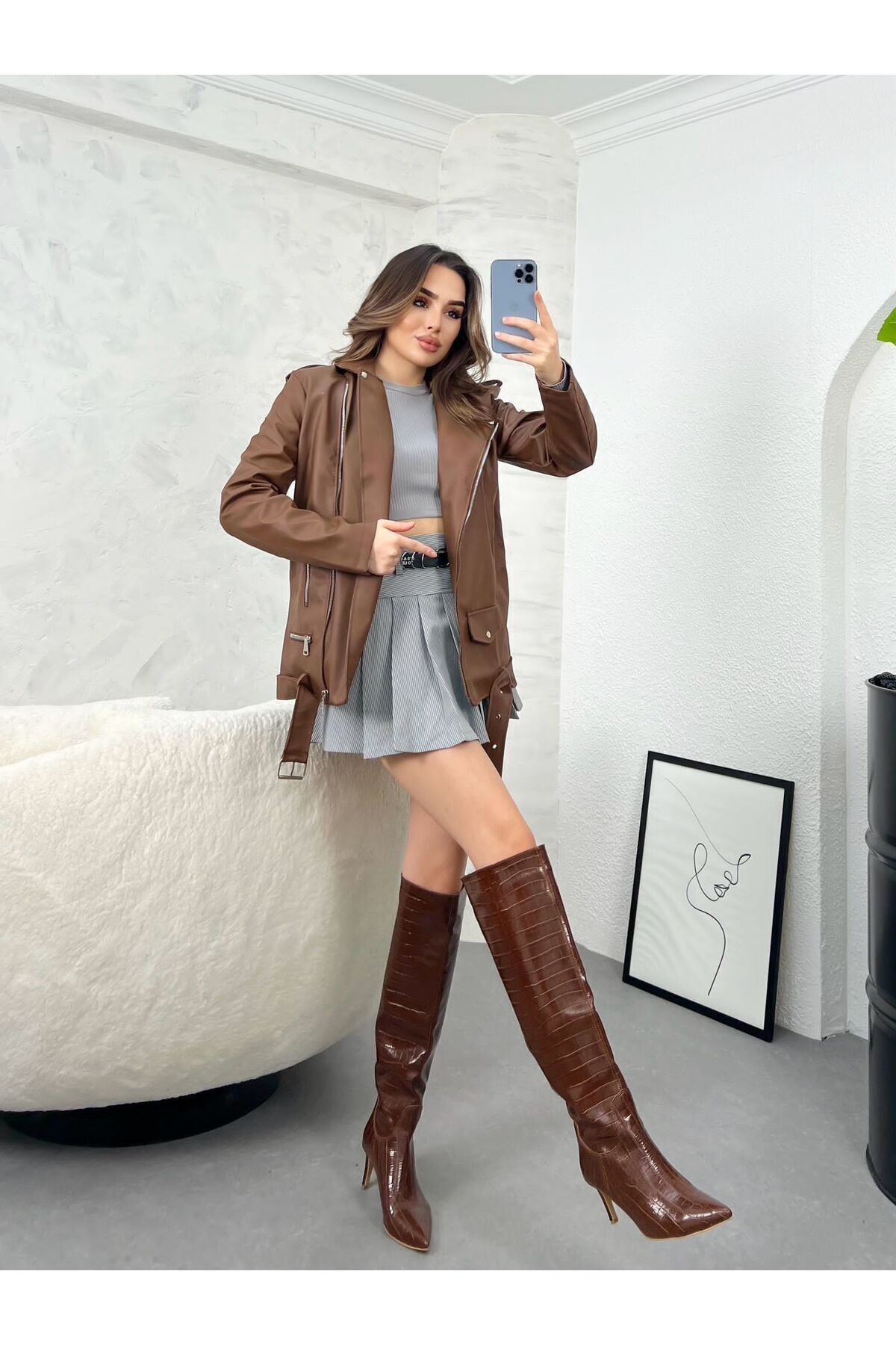 Kadın Oversize Uzun Ceket Kadın Oversize Uzun Ceket