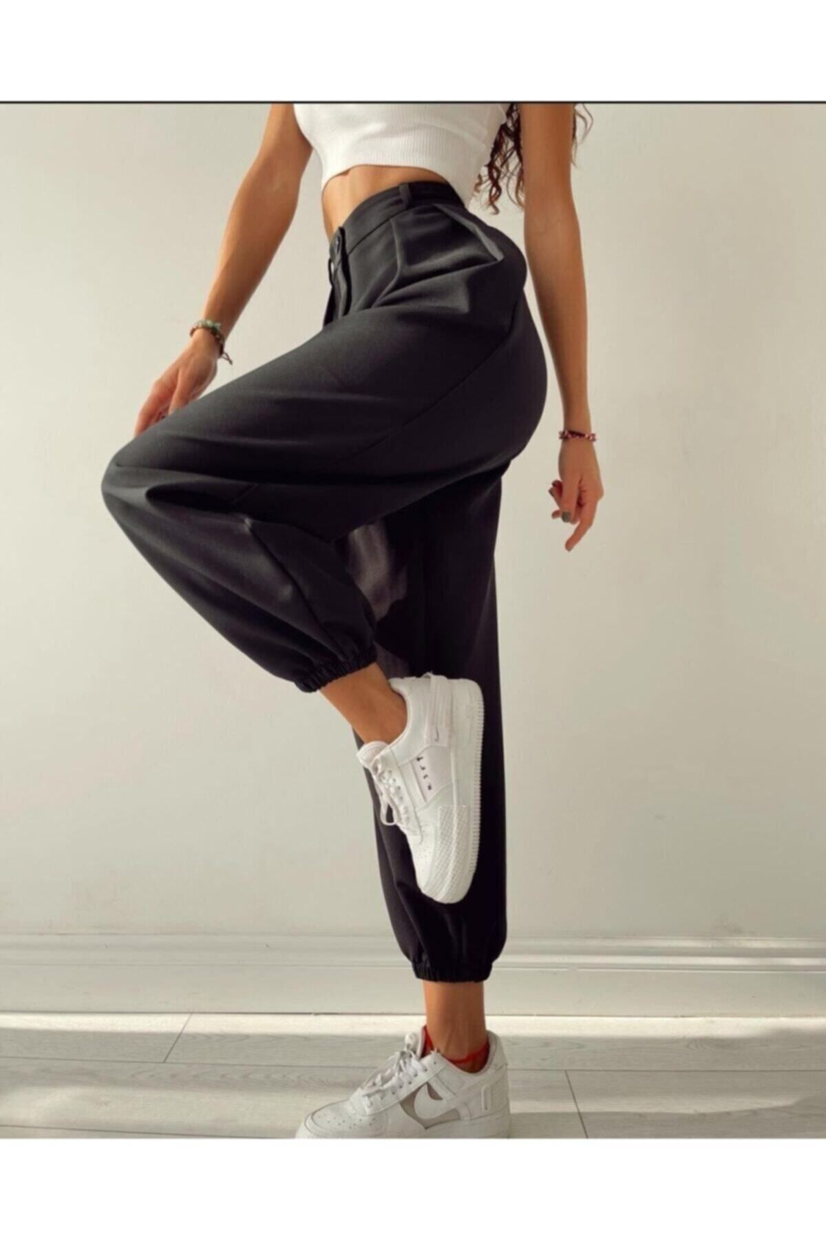 Siyah Jogger Şalvar Pantolon Siyah Jogger Şalvar Pantolon