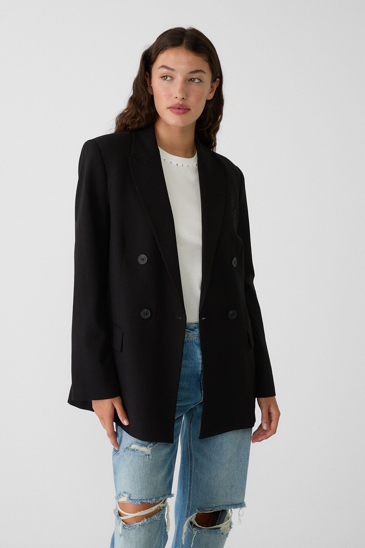 Kruvaze düğmeli blazer Kruvaze düğmeli blazer