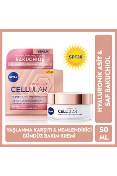 Cellular Expert Lift Doğal Retinol Alternatif Saf Bakuchiol Hyaluronik Asit içeren Gündüz Kremi 50ml Cellular Expert Lift Doğal Retinol Alternatif Saf Bakuchiol Hyaluronik Asit içeren Gündüz Kremi 50ml