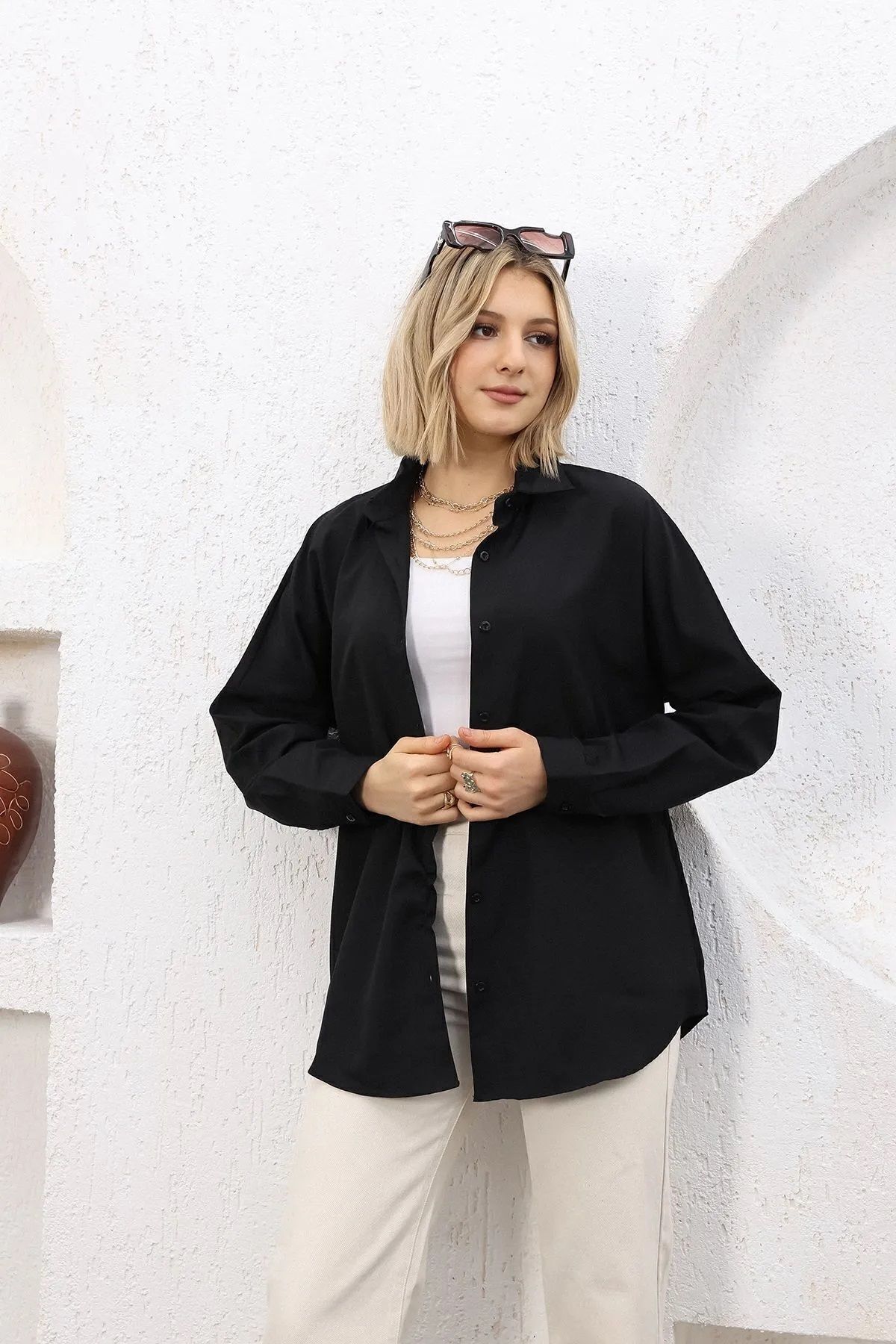 Ylz Oversize Kadın Gömlek Ylz Oversize Kadın Gömlek