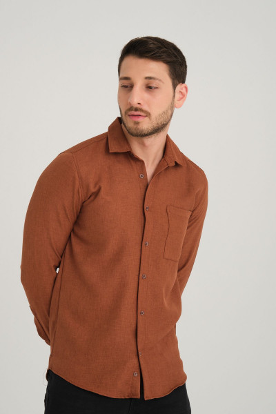 Linel Erkek Uzun Kol Regular Fit Gömlek Linel Erkek Uzun Kol Regular Fit Gömlek