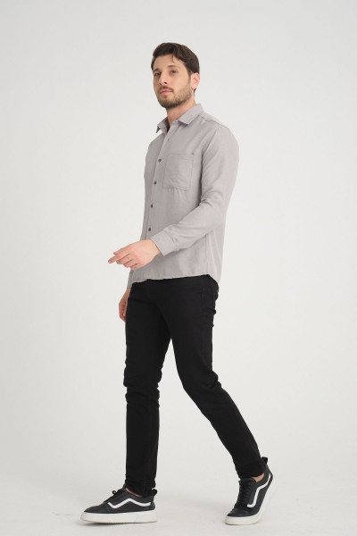 Linel Erkek Uzun Kol Regular Fit Gömlek Linel Erkek Uzun Kol Regular Fit Gömlek