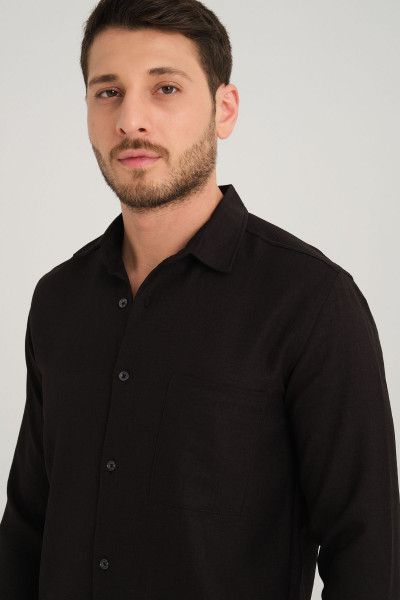 Linel Erkek Uzun Kol Regular Fit Gömlek Linel Erkek Uzun Kol Regular Fit Gömlek