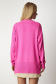V Yaka Oversize Triko Kazak Pembe Lbv0026 V Yaka Oversize Triko Kazak Pembe Lbv0026