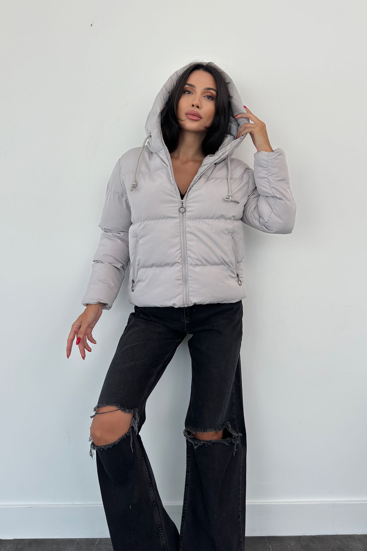 Kapüşonlu Şişme Mont Ac-y50230lnw Kapüşonlu Şişme Mont Ac-y50230lnw