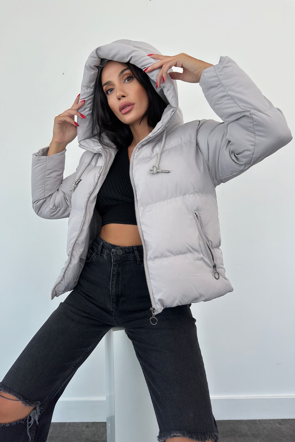 Kapüşonlu Şişme Mont Ac-y50230lnw Kapüşonlu Şişme Mont Ac-y50230lnw