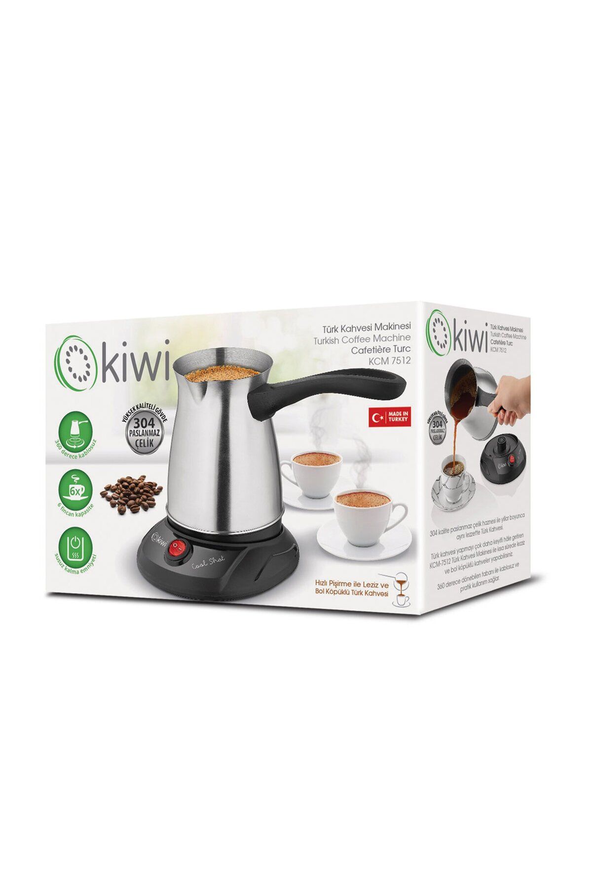 Kcm-7512 Elektrikli Çelik Cezve