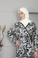Mevsimlik Siyah Şal Desenli Tesettür, Namaz Elbisesi, Namaz Kıyafeti Mevsimlik Siyah Şal Desenli Tesettür, Namaz Elbisesi, Namaz Kıyafeti