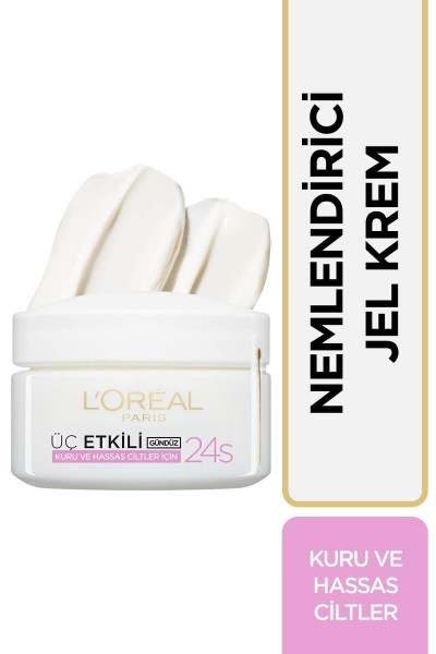 Üç Etkili Nemlendirici Jel Krem Kuru Hassas Ciltler 50 Ml Üç Etkili Nemlendirici Jel Krem Kuru Hassas Ciltler 50 Ml