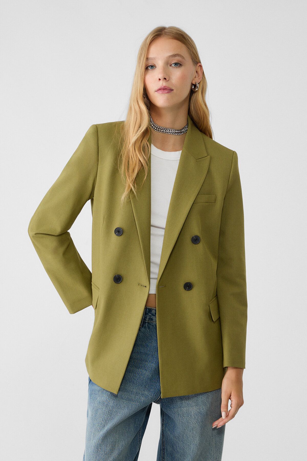 Kruvaze düğmeli blazer Kruvaze düğmeli blazer