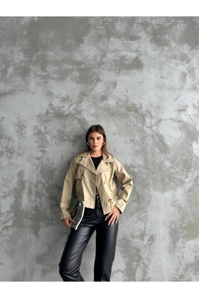 LUNA CARİNA Kadın Su İticili Kısa Trençkot LUNA CARİNA Kadın Su İticili Kısa Trençkot