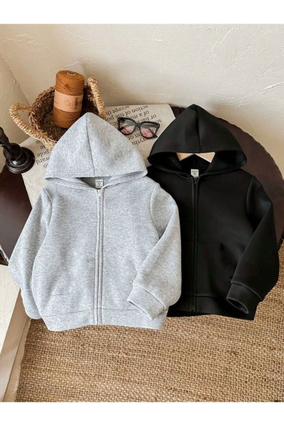 Kapşonlu Oversize2'li Paket Gri-Siyah Şardonlu Fermuarlı Hırka ( Tüm Yaş Grupları,Çocuk ve Yetişkin) Kapşonlu Oversize2'li Paket Gri-Siyah Şardonlu Fermuarlı Hırka ( Tüm Yaş Grupları,Çocuk ve Yetişkin)