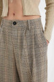 Wide Leg Kareli Çift Cepli Yüksek Bel Standart Boy Pantolon D4439ax24au Wide Leg Kareli Çift Cepli Yüksek Bel Standart Boy Pantolon D4439ax24au