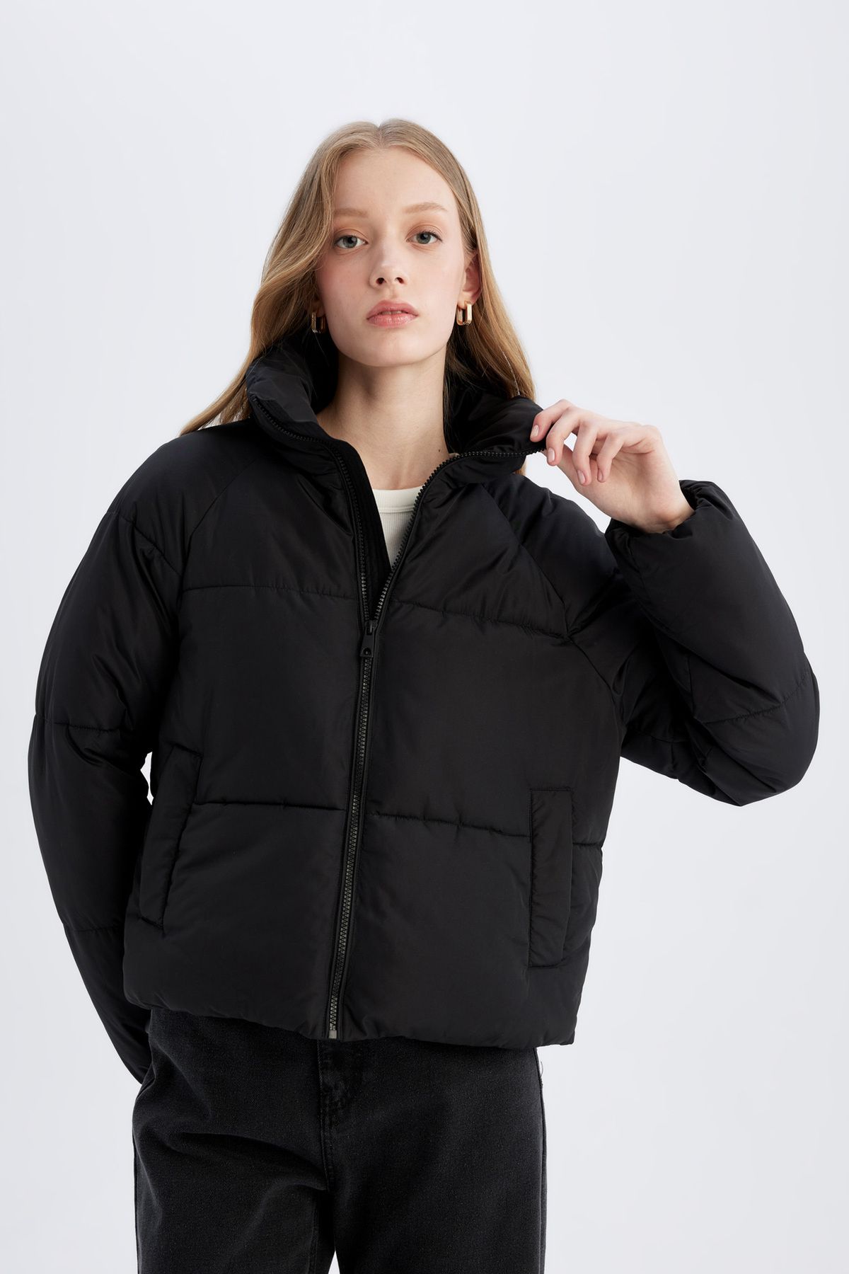 Su Geçirmez Regular Fit Kapüşonlu Mont Su Geçirmez Regular Fit Kapüşonlu Mont