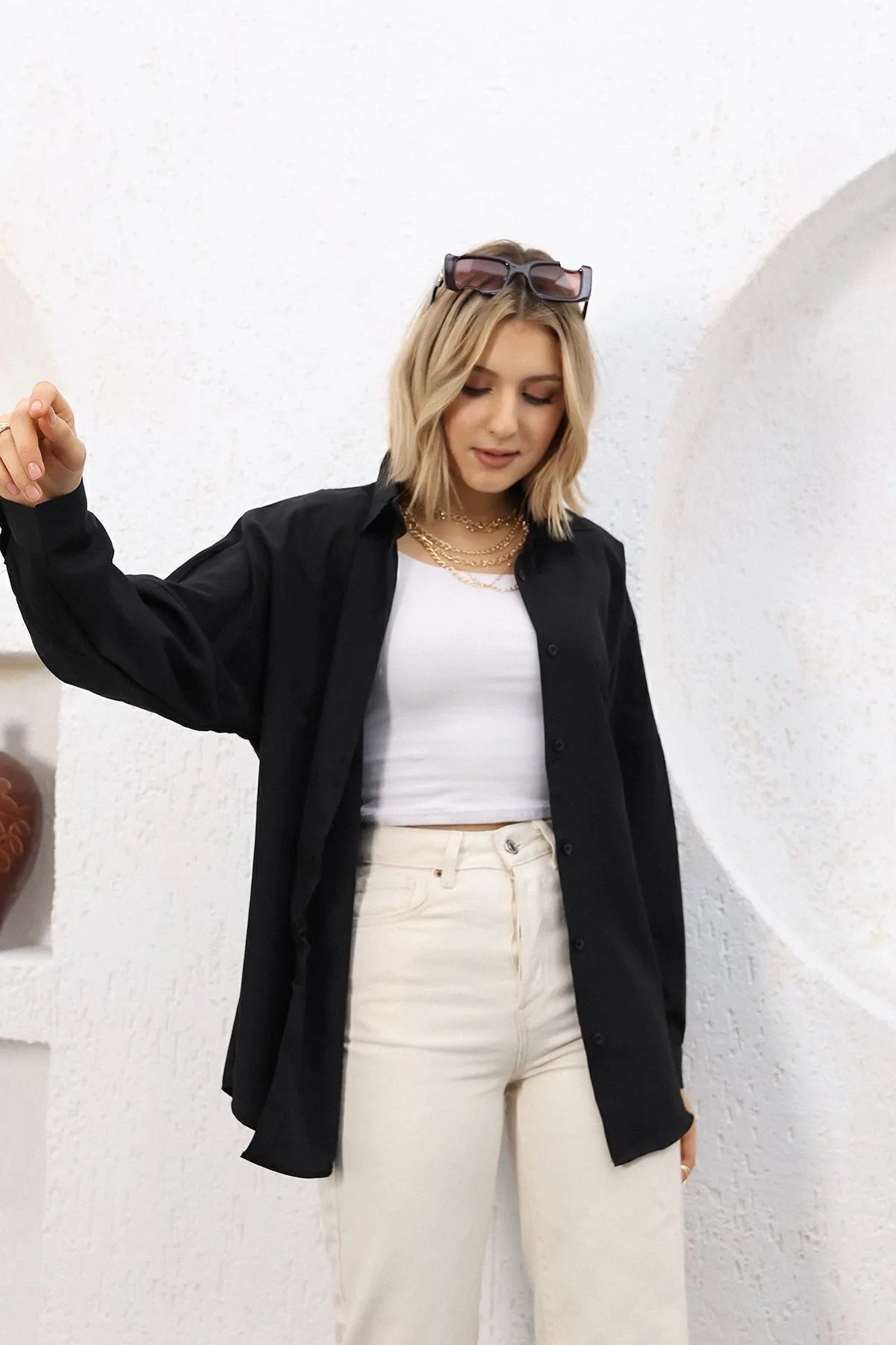 Ylz Oversize Kadın Gömlek Ylz Oversize Kadın Gömlek