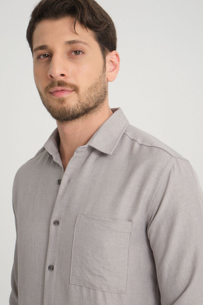 Linel Erkek Uzun Kol Regular Fit Gömlek Linel Erkek Uzun Kol Regular Fit Gömlek