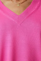 V Yaka Oversize Triko Kazak Pembe Lbv0026 V Yaka Oversize Triko Kazak Pembe Lbv0026
