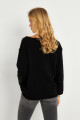 Kadın Siyah V Yaka Triko Bluz YV282 Kadın Siyah V Yaka Triko Bluz YV282