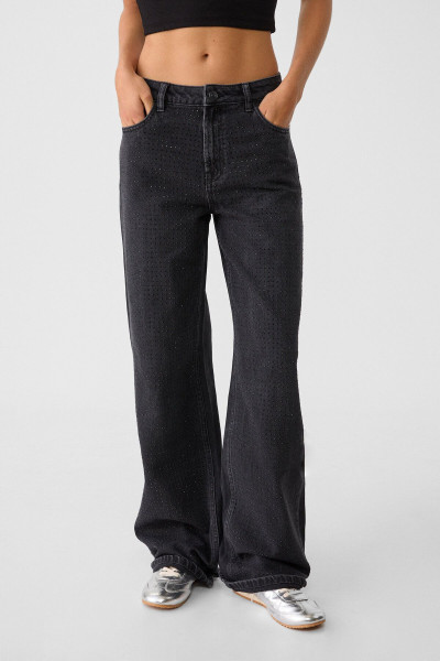 Parlak taşlı straight fit jean Parlak taşlı straight fit jean