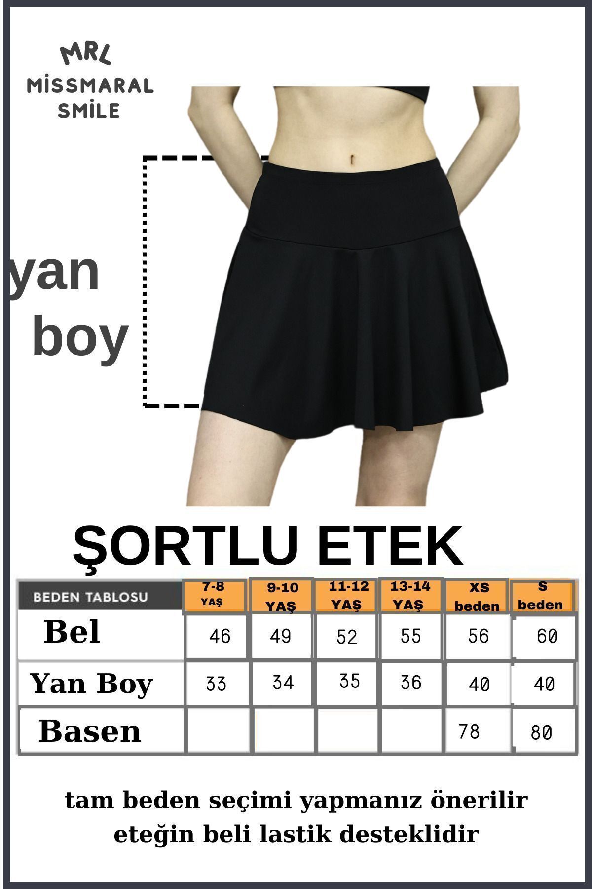 Siyah Yüksek Bel Volanlı Şortlu Spor Etek Deniz Şortu Skirt With Shorts 1101