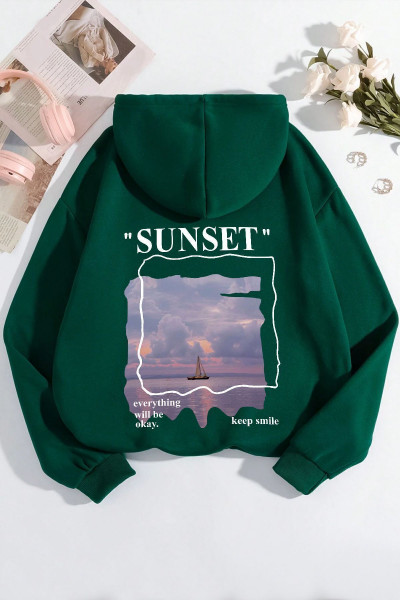 Unisex Sunset Baskılı Sweatshirt Unisex Sunset Baskılı Sweatshirt