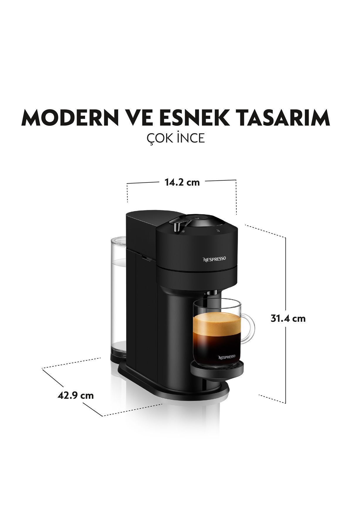 Vertuo Next Kahve Makinesi, Mat Siyah Vertuo Next Kahve Makinesi, Mat Siyah