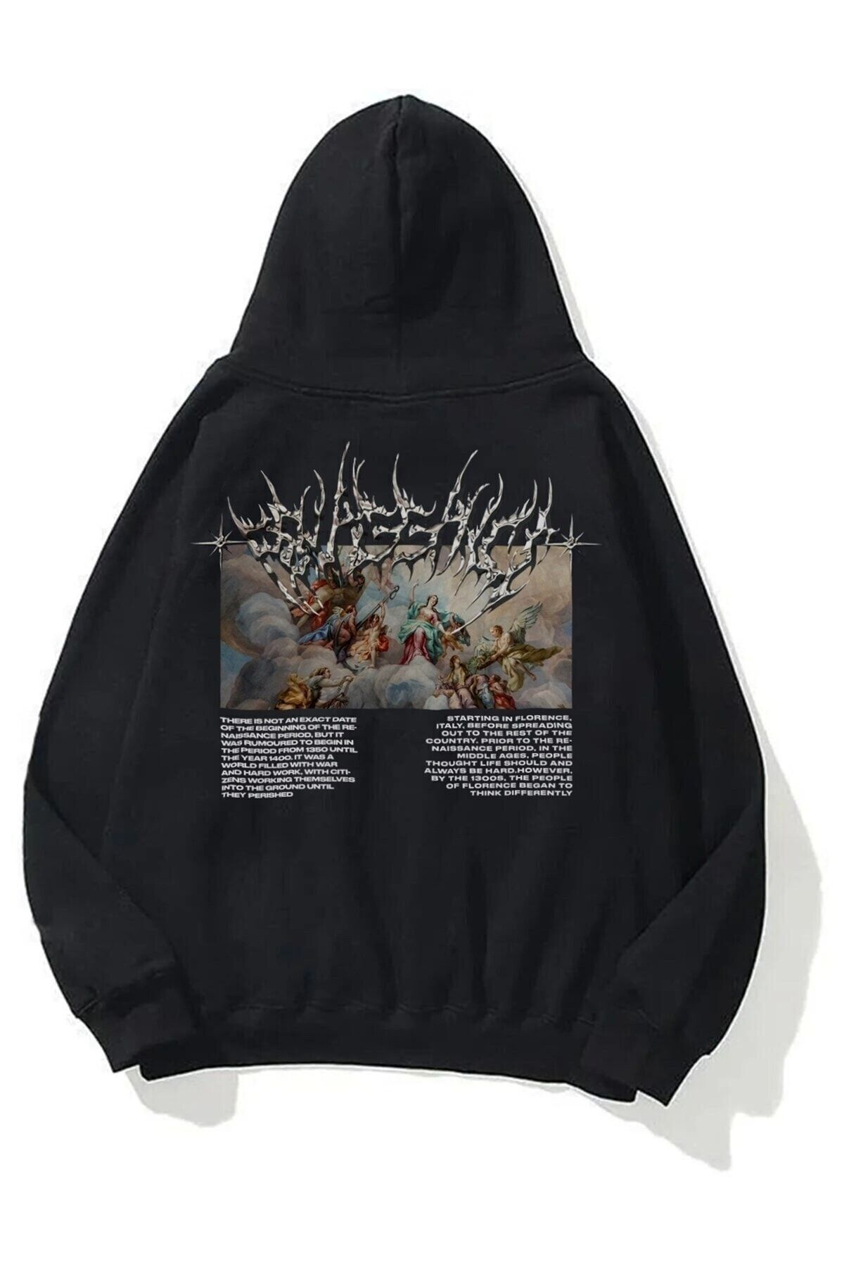Unisex Angel Sweatshirt Siyah Unisex Angel Sweatshirt Siyah
