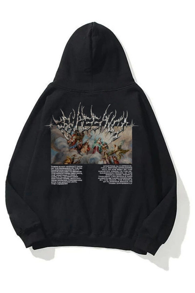 Unisex Angel Sweatshirt Siyah