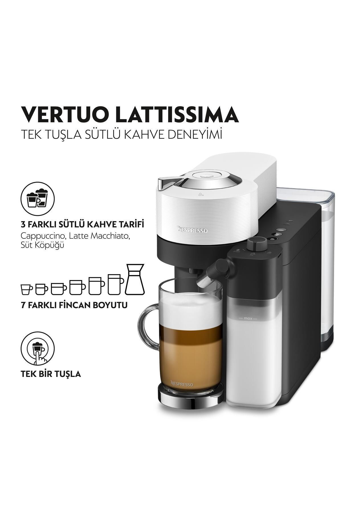 Vertuo Latissima Kahve Makinesi,Beyaz Vertuo Latissima Kahve Makinesi,Beyaz