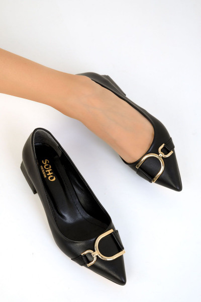 Siyah Kadın Klasik Topuklu Ayakkabı 19548 Siyah Kadın Klasik Topuklu Ayakkabı 19548