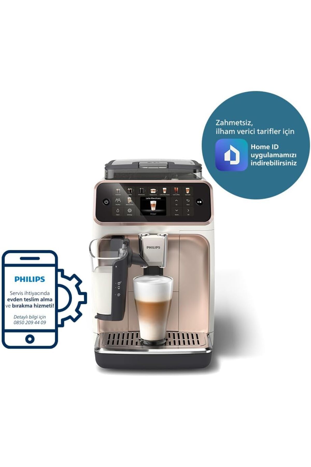 NEW EP5543 Tam Otomatik LatteGo Espresso Makinesi,5500 Serisi,SilentBrew , 20 Sıcak ve Soğuk İçecek NEW EP5543 Tam Otomatik LatteGo Espresso Makinesi,5500 Serisi,SilentBrew , 20 Sıcak ve Soğuk İçecek