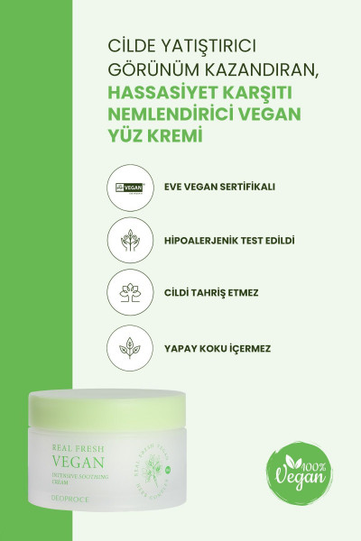 Yoğun Etkili Vegan İçerikli Yatıştırıcı Krem Yoğun Etkili Vegan İçerikli Yatıştırıcı Krem