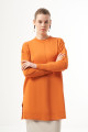 Merserize Kısa Tunik Bluz 1201 Turuncu Merserize Kısa Tunik Bluz 1201 Turuncu