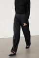 Paça Detaylı %100 Yün Straight Fit Pantolon Paça Detaylı %100 Yün Straight Fit Pantolon