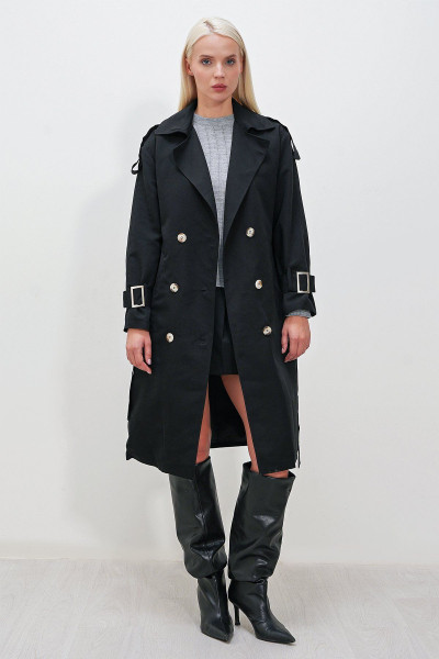 Oversize Geniş Kesim Kuşaklı Trençkot Oversize Geniş Kesim Kuşaklı Trençkot