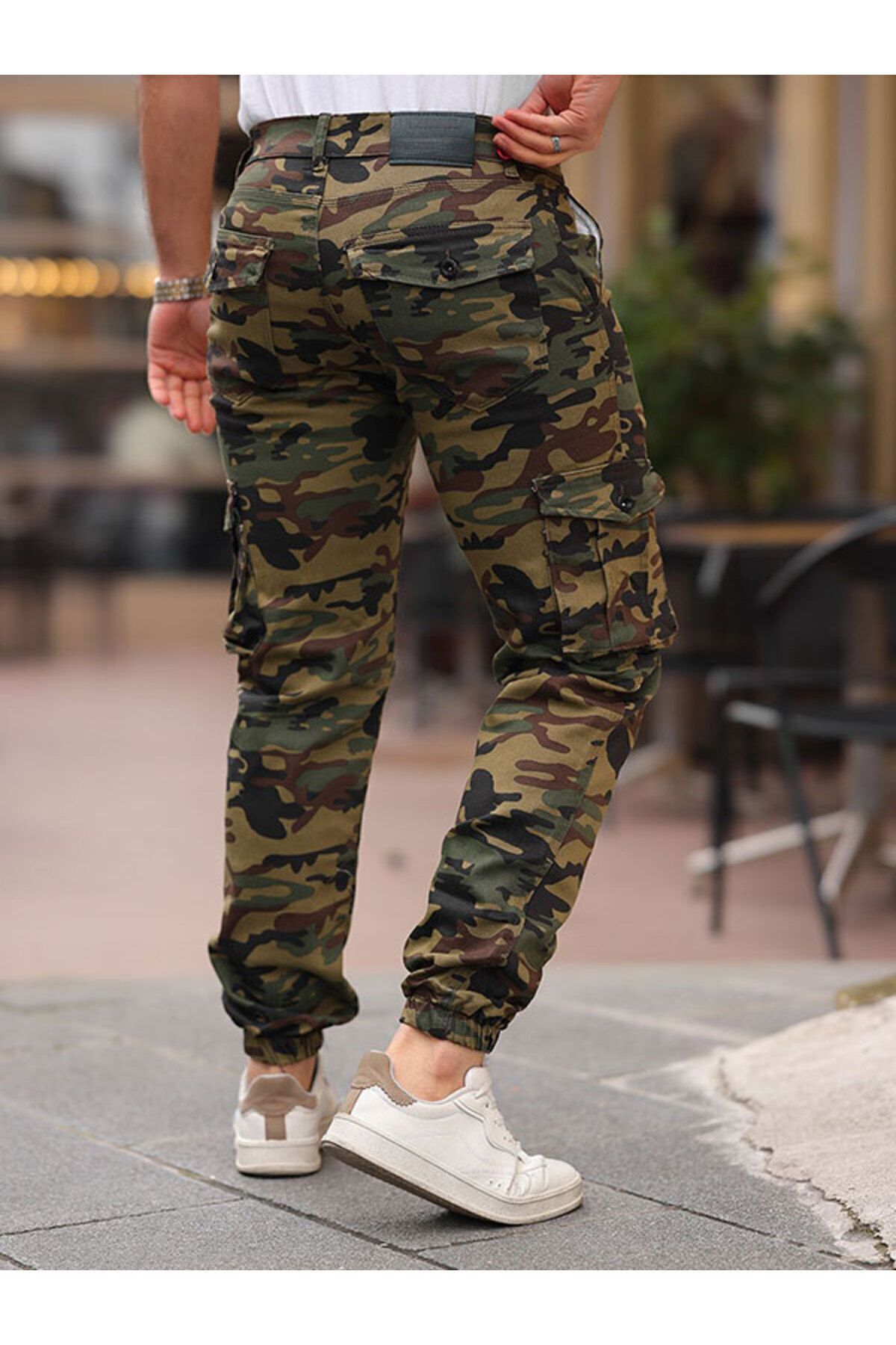 Kargo Cepli Askeri Komando Kamuflaj Desenli SlimFit Pantolon Kargo Cepli Askeri Komando Kamuflaj Desenli SlimFit Pantolon