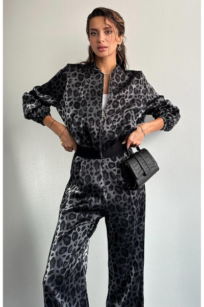 Lastik Detaylı Bomber Ceket SİYAH