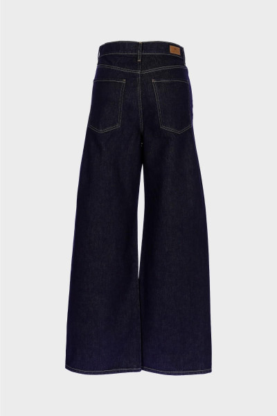 Weslie Koyu Mavi Yüksek Bel Patı Fermarlı Wideleg Jean Pantolon C 4530-205 Weslie Koyu Mavi Yüksek Bel Patı Fermarlı Wideleg Jean Pantolon C 4530-205