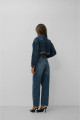 Kadın Pile Detaylı Crop Denim Ceket Kadın Pile Detaylı Crop Denim Ceket
