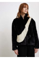 Ladies Oversized Faux Fur Swoosh Logo Jacket ~ DO3791 010 Ladies Oversized Faux Fur Swoosh Logo Jacket ~ DO3791 010