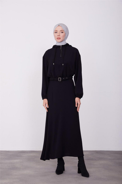 Seyyar Kuşaklı Etekli Rahat Takım 23k6716 Siyah Seyyar Kuşaklı Etekli Rahat Takım 23k6716 Siyah