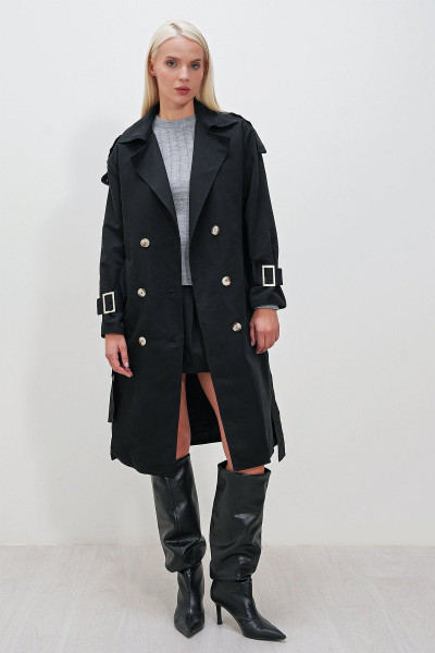 Oversize Geniş Kesim Kuşaklı Trençkot Oversize Geniş Kesim Kuşaklı Trençkot