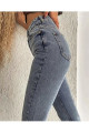 Mona Açık Kar Mavi Slim Mom Yüksek Bel Boyfriend Jeans Mona Açık Kar Mavi Slim Mom Yüksek Bel Boyfriend Jeans