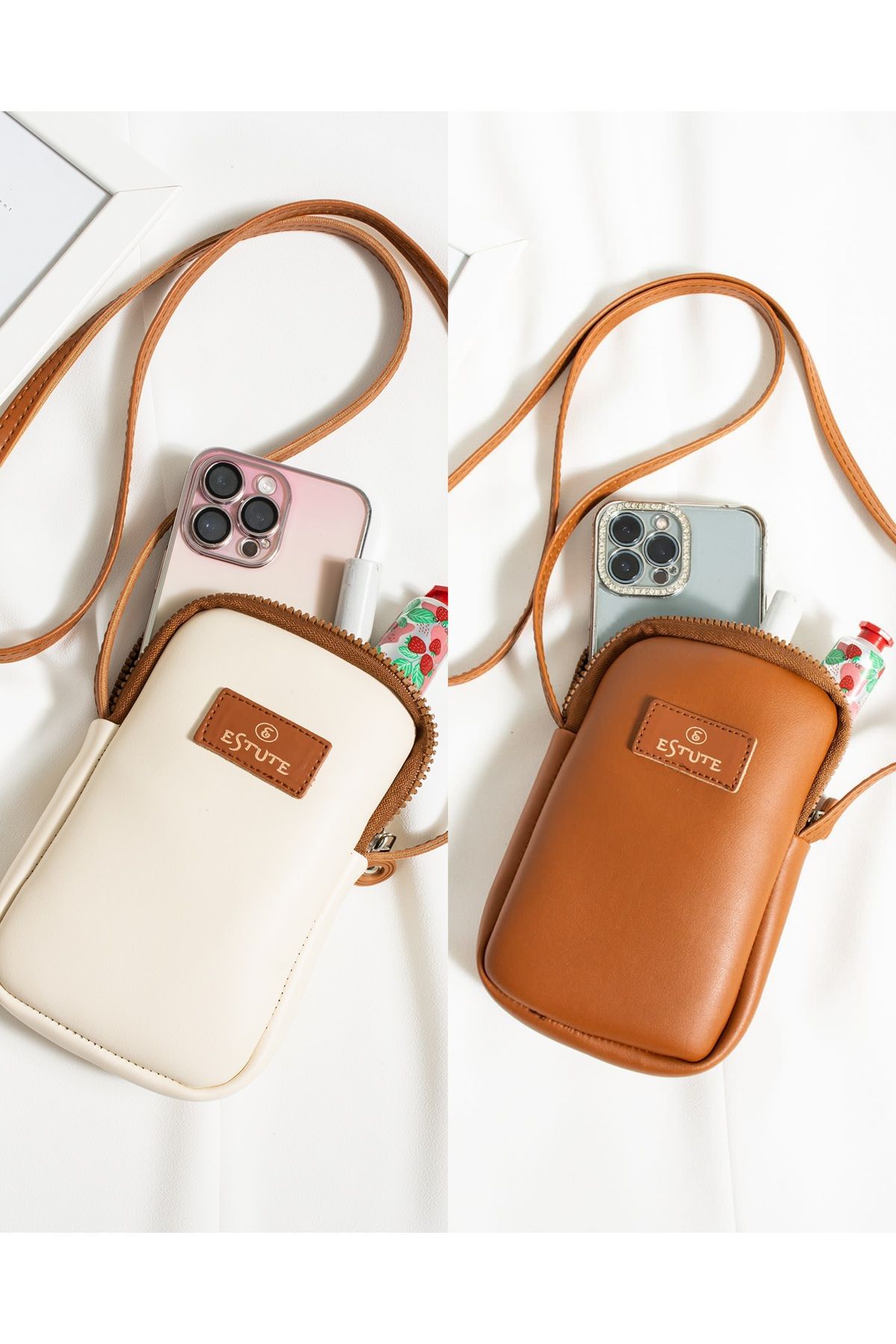 Unisex 2 Li Paket Telefon Luk Ayarlanabilir Çapraz Çanta Unisex 2 Li Paket Telefon Luk Ayarlanabilir Çapraz Çanta